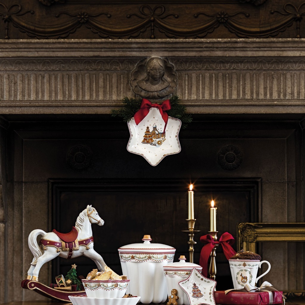 Villeroy & Boch Star Dish vidēja izmēra bļoda, Gingerbread Village Winter Bakery Delight - 1 gab.