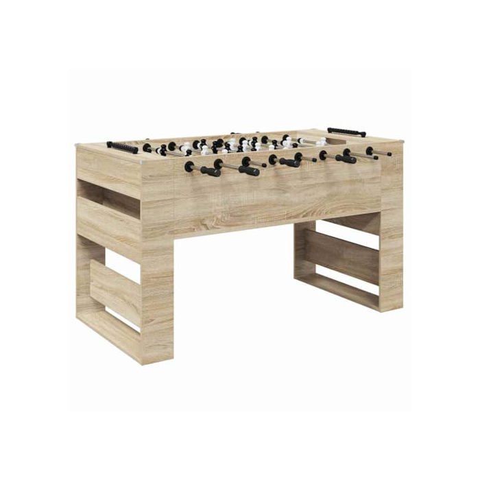Mesa de futbolín de madera - vidaXL - Roble Sonoma - 146,5 x 74 x 85 cm - Ergonómica - Asas cómodas