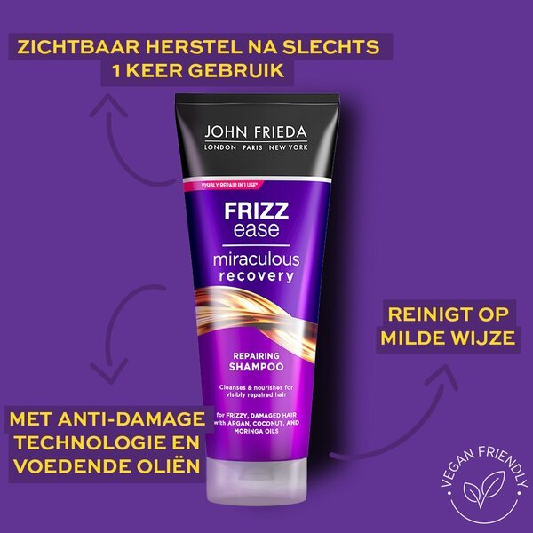 John Frieda „Frizz Ease Miraculous Recovery“ atkuriamasis šampūnas, 250 ml