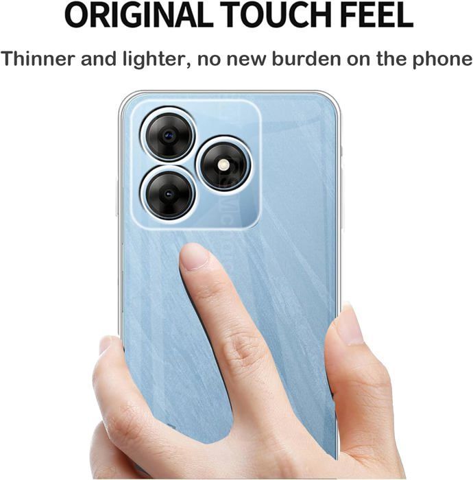 Coque pour Blackview Wave 8C/Wave 8/Oscal Flat 2 + [2 Pièces] Verre Trempé, [Antichoc] Transparent Silicone Étui de Protection