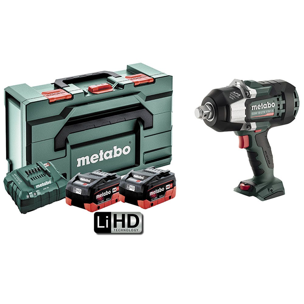 METABO Slagtrekkersett 18 V 2 x 5,5 Ah 3/4