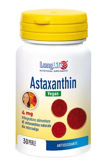 Long Life Antioxidant voedingssupplement LongLife Astaxanthine Vegan 30 korrels