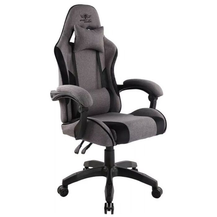 Gamingstoel - Spirit Of Gamer - Arena - Microvezelstof - Zwart en grijs - In hoogte verstelbaar