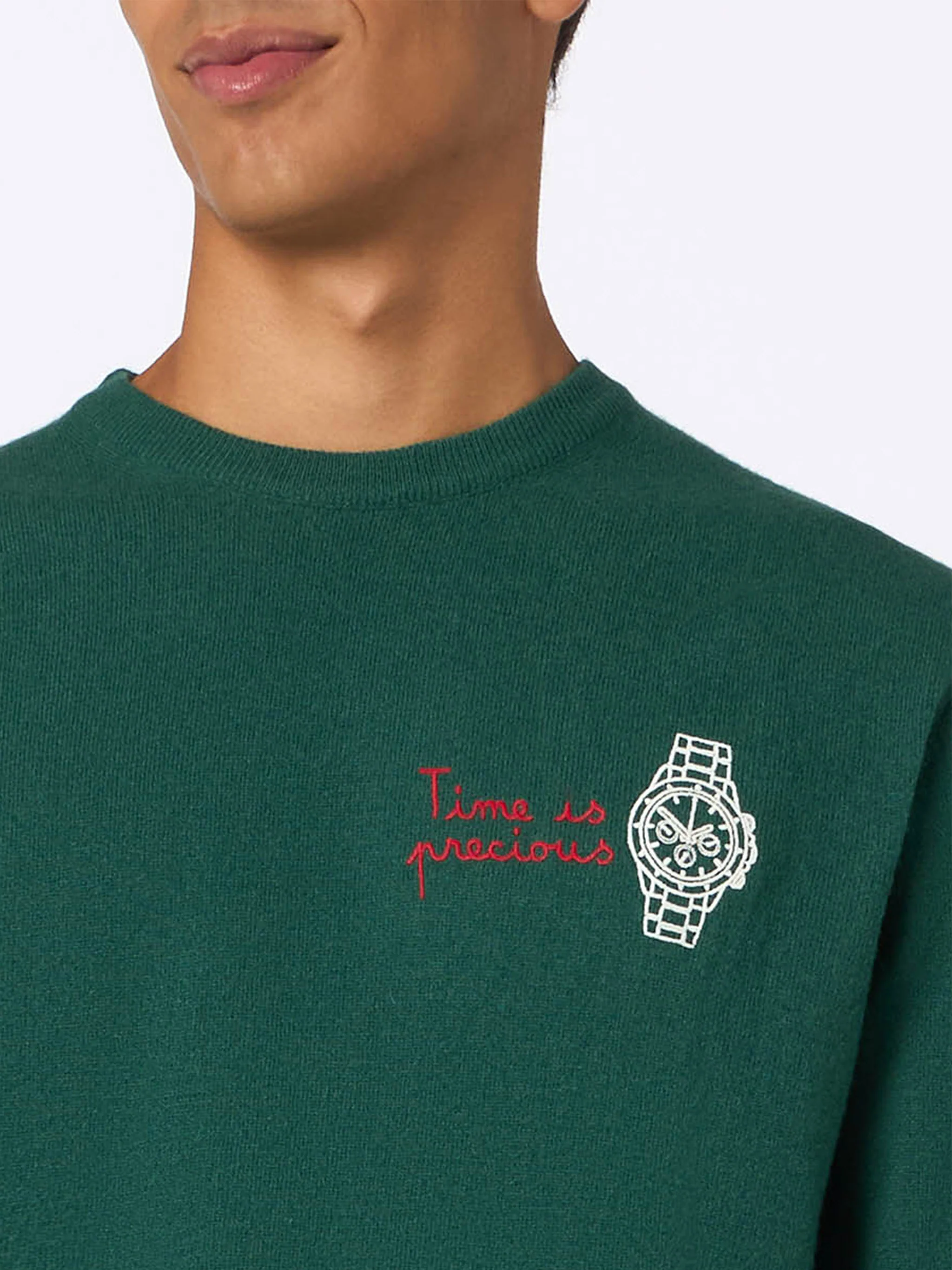 Heron Green herentrui met Money Time-borduurwerk