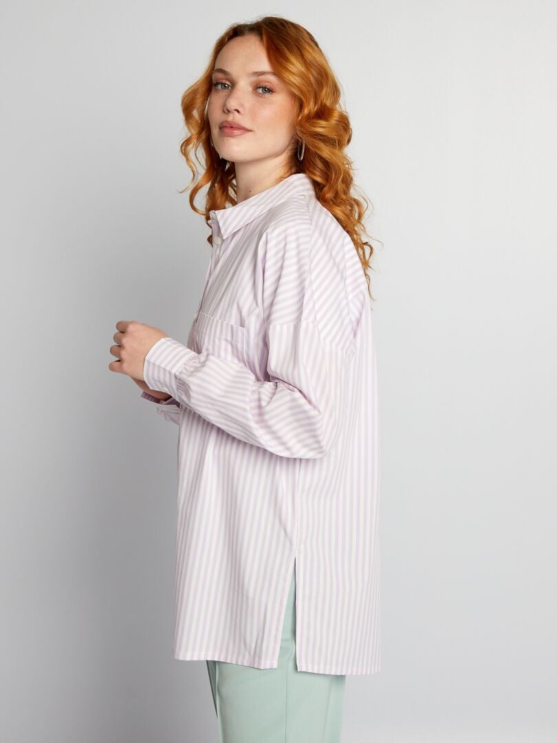 Oversized poplin overhemd - PAARS
