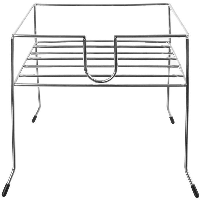 Support pour bocal avec robinet - ORION - Acier chromé - 20,5x20,5 cm - 3 à 8 litres - Pieds antidérapants