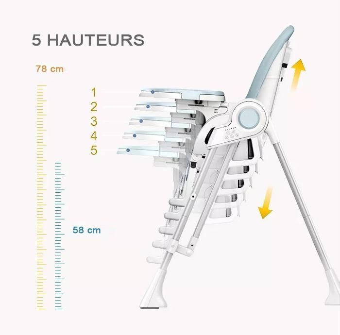 Le SPLITY 3 en 1 : Chaise Haute, Balancelle, transat.Toutes options Gris