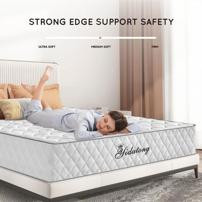 Colchón de 140 x 190 cm - Grosor 30 cm, certificado OEKO-TEX®, colchón de muelles premium, espuma viscoelástica, firmeza media H3, hipoalergénico.
