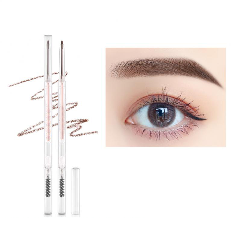 1,5 mm ultrafijn wenkbrauwpotlood, make-up, wenkbrauwversterker, langdurig, waterdicht, dubbelzijdig, bruin, cosmetica TSLM1