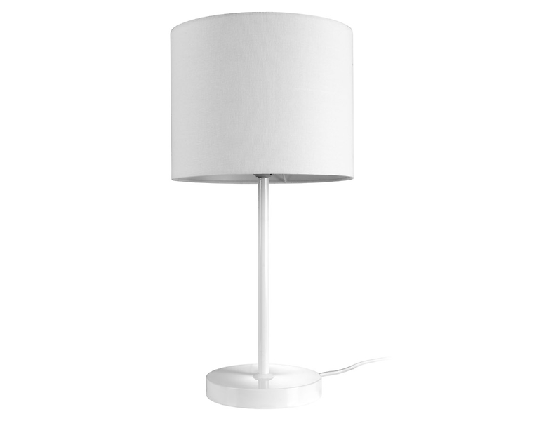 Lampa stołowa Canvas metalowa biała