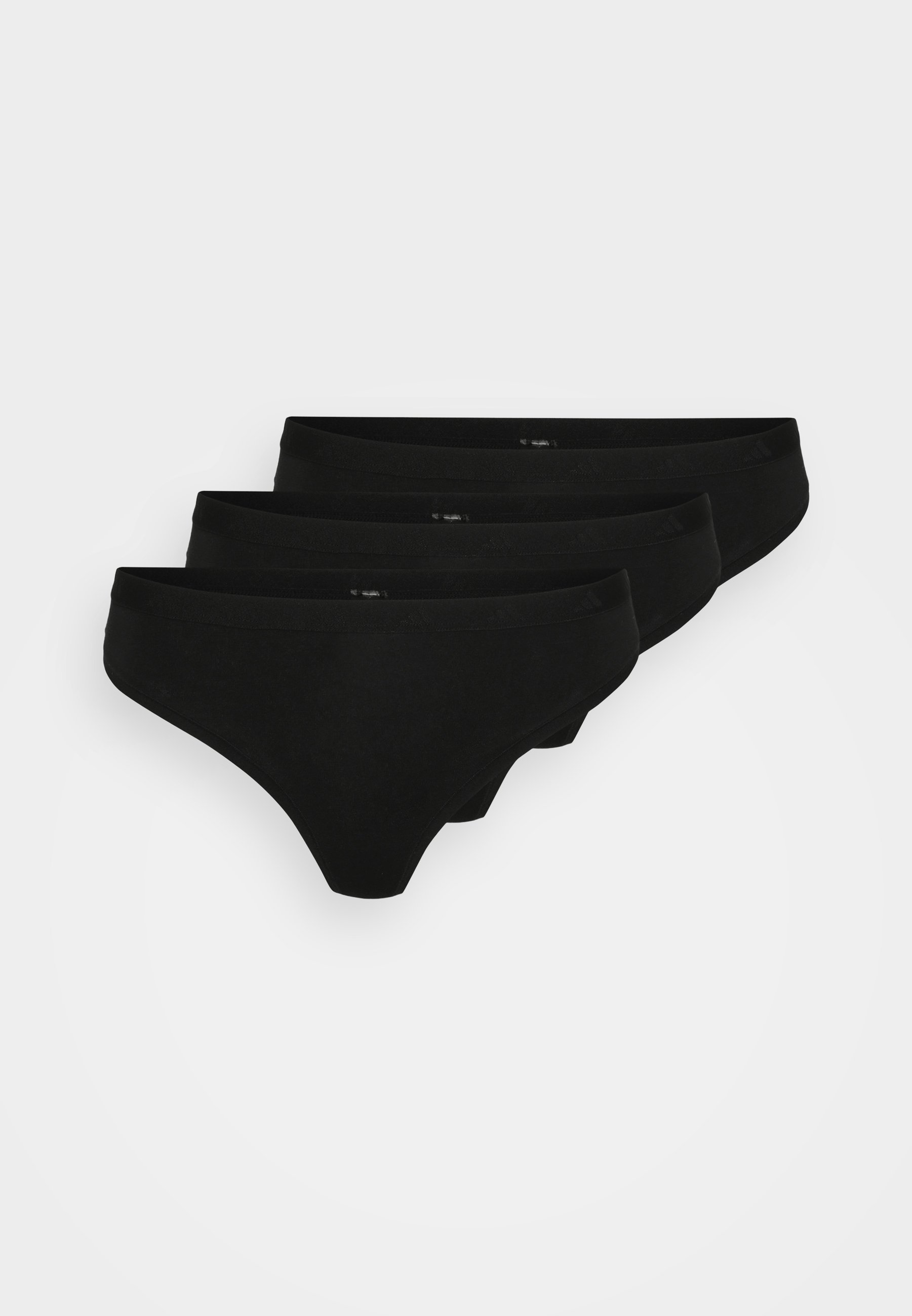 adidas Sportswear LOW RISE THONG 3-PACK - Stringtanga - zwart