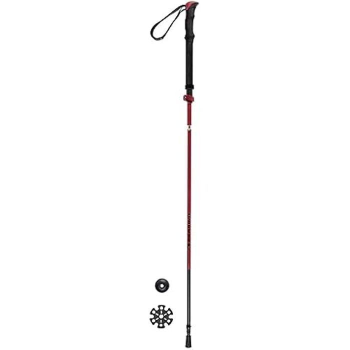 Bastones de trekking plegables de aluminio Ferrino Spantik 78388NRR, color negro y rojo.