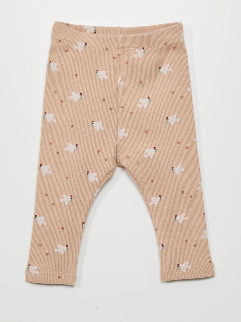 Conjunto de moletom e calça - 2 peças - BEGE
