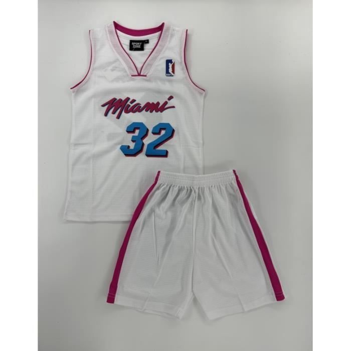 MIAMI - Junior Basketball Set - White - 8 Years - White - Junior Basketball Jersey
