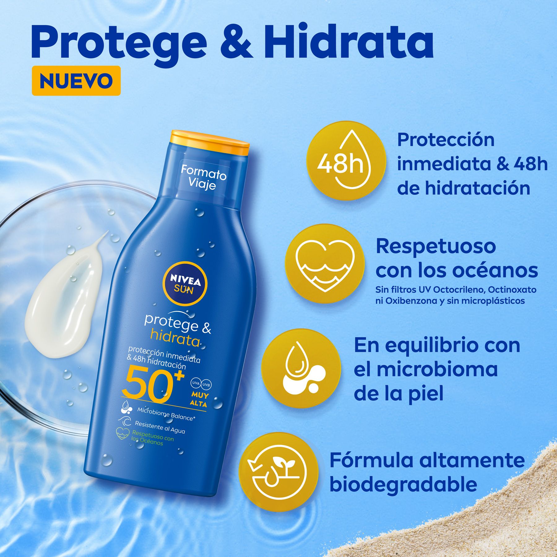 SUN Protect & Hydrate losjon za sončenje SPF50 potovalna velikost Zaščita telesa