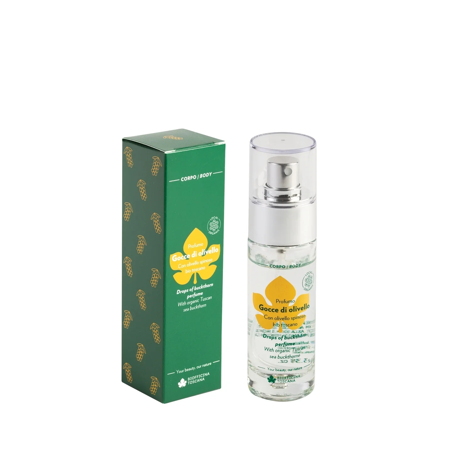 Corpo Profumo Gocce di Olivello - Acqua Aromatica, Acqua Aromatica Unisex