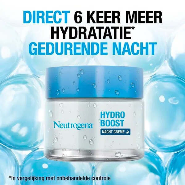 „Neutrogena Hydro Boost“ naktinis kremas<br>50 ml – visiems odos tipams + jautriai (spuogų paveiktai) odai