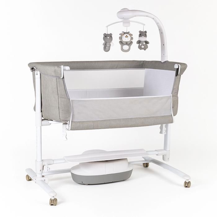 BEBE2LUXE IDream Deluxe: Electric co-sleeping crib with rocking, music, timer, and remote control. Adjustable, comfortable, and