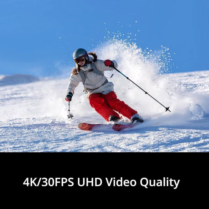 Caméra Sport Dragon Touch Vision 3 Etanche 4K 16 Millions Pixels avec Carte Mémoire Extreme 32Go Noir