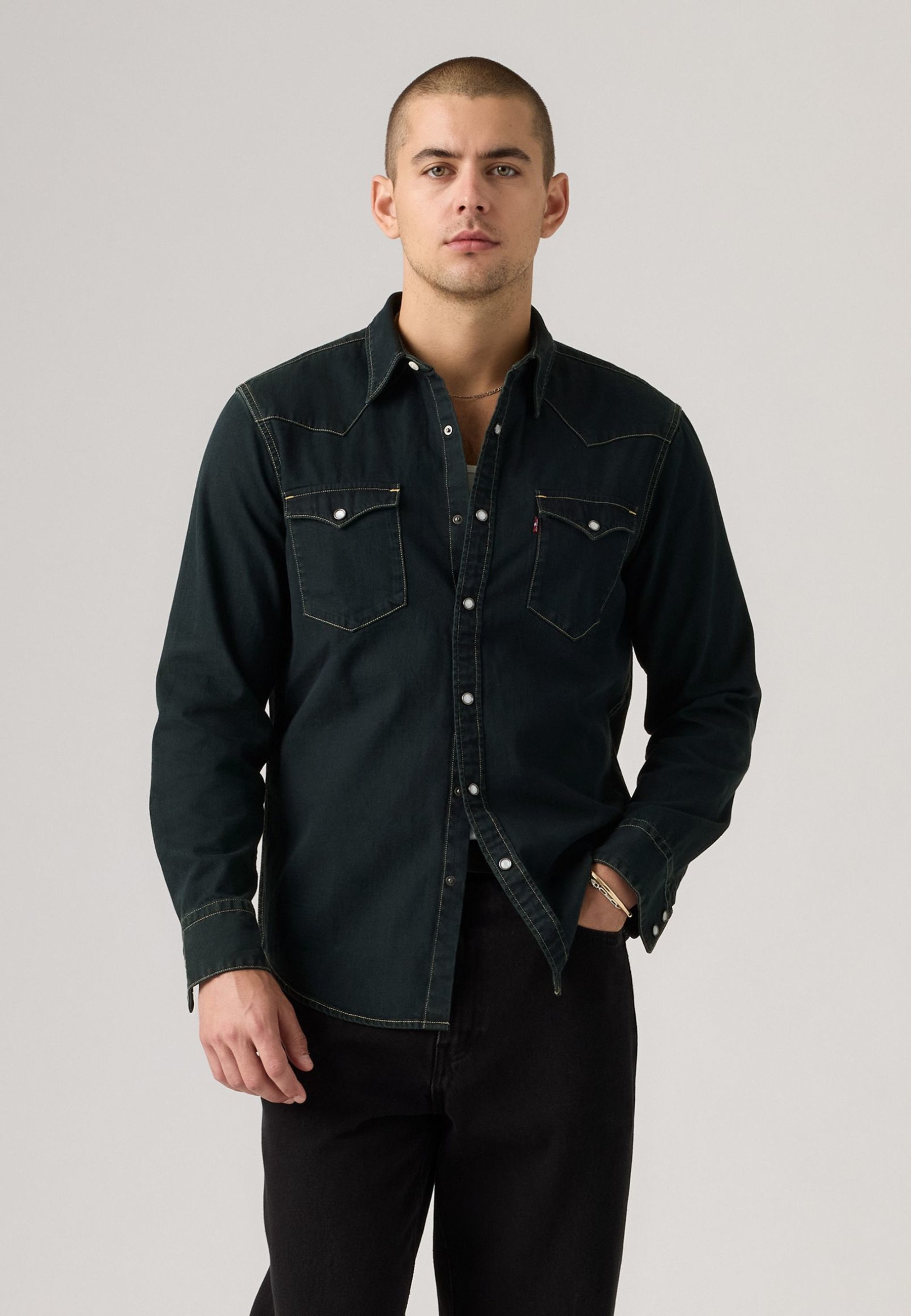 Levi's® BARSTOW WESTERN STANDARD - Camicia - bellissimo blu cenere nero