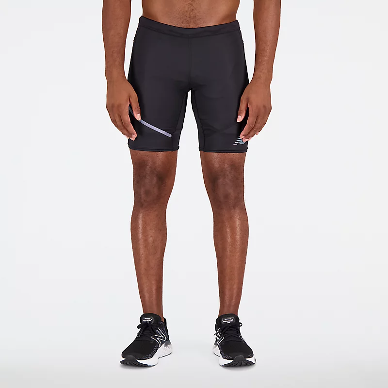 Q Speed Herren-Leggings, 9 Inch 1/2 Zoll - SCHWARZ