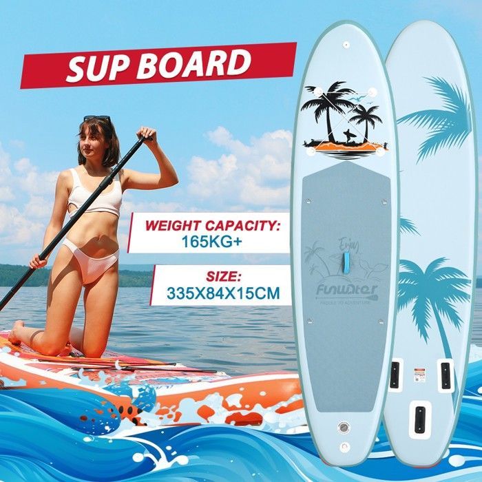 FunWater-Planche de Paddle Gonflable Antidérapante, Sports Aquatiques, SUP ultra-léger,EVA antidérapant,335x83x15cm