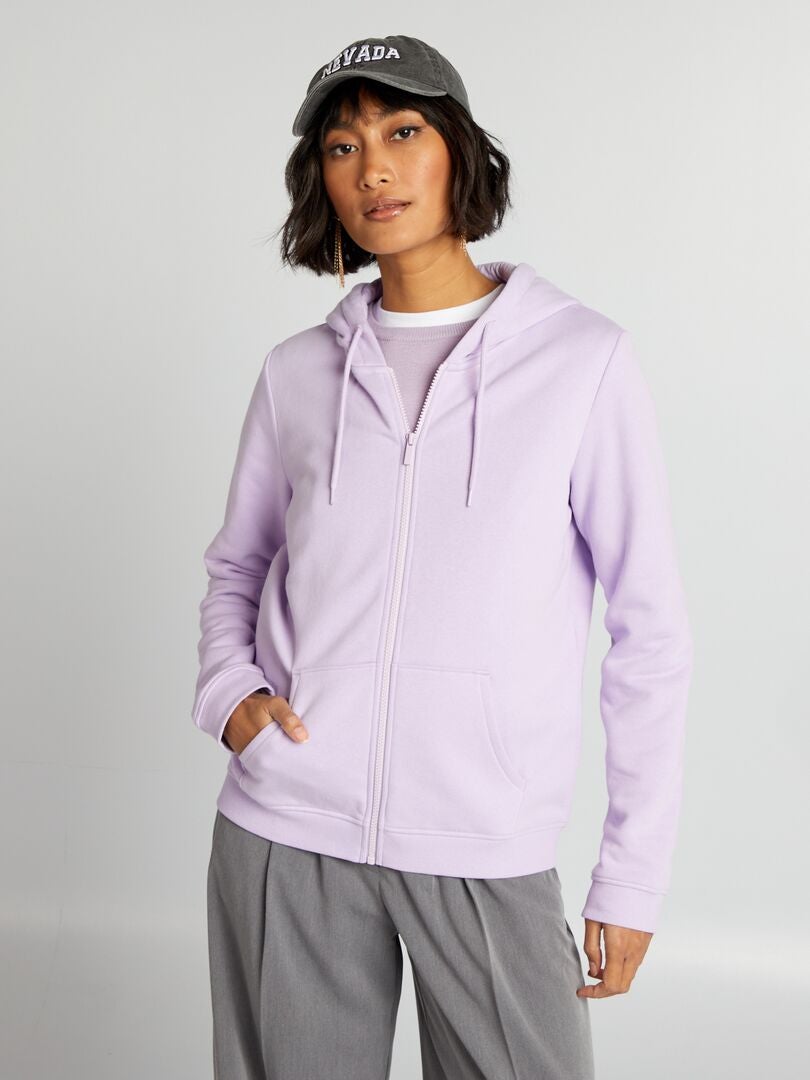 Sudadera con cremallera - MORADA