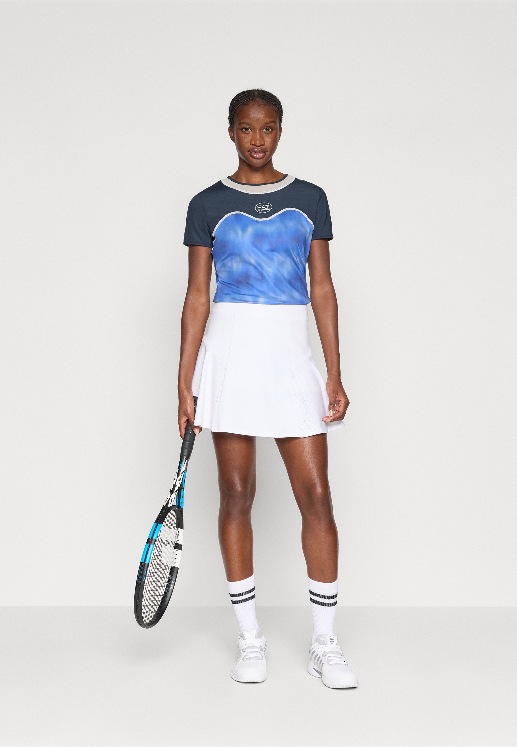 EA7 Emporio Armani TENNIS PRO FREESTYLE TEE - Sport-T-Shirt - blau
