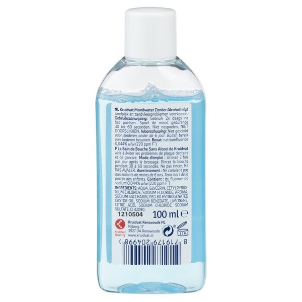 Kruidvat Zero 0% alkoholna vodica za ispiranje usta<br>100ml