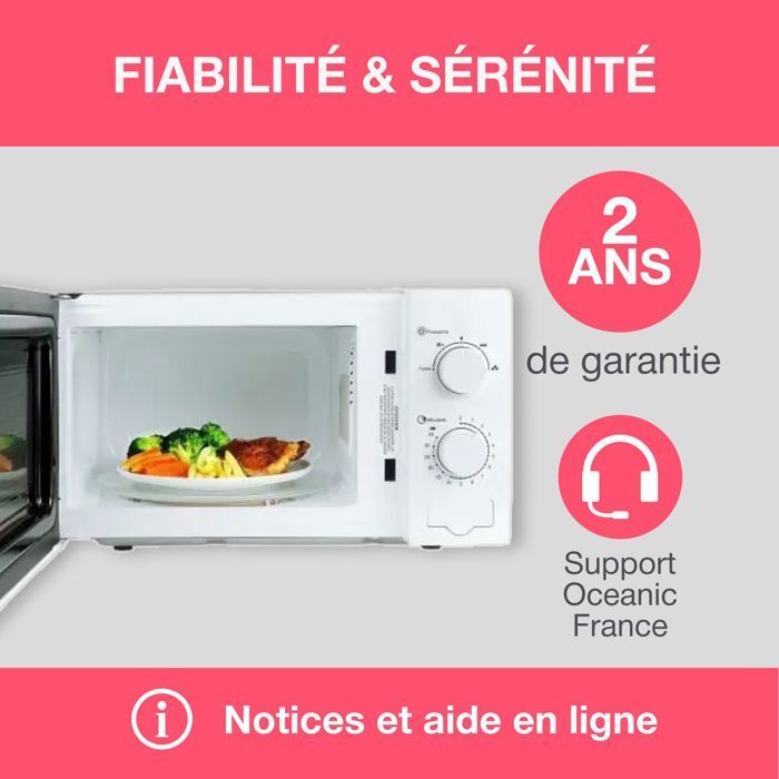 Magnetron OCEANIC MO20W11 Wit 45,4 x H26,1 x D32,6 cm - 20L