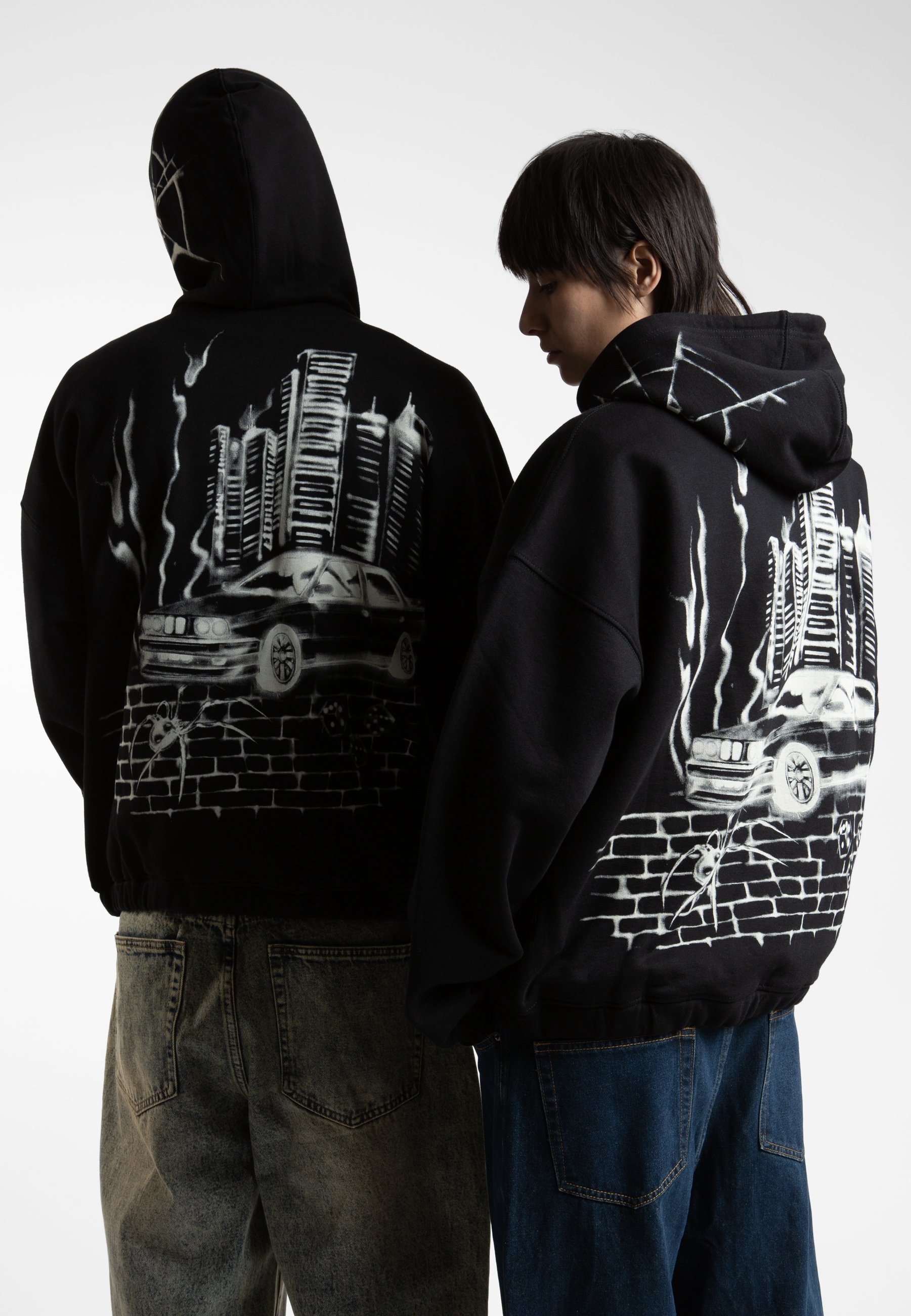 Sweat-shirt zippé Wasted Paris UNISEXE - noir