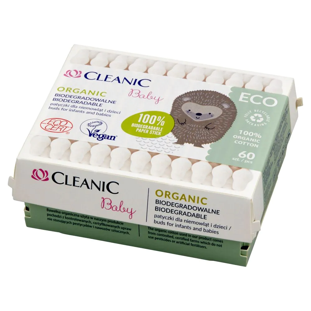 Cleanic Baby Eco Patyczki Dla niemowląt i Dzieci
