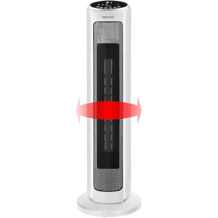 Ceramic tower radiator - SENCOR - SFH 8994WH - Up to 2000 W - 3 modes - 24 m² / 60 m³ - Remote control - White