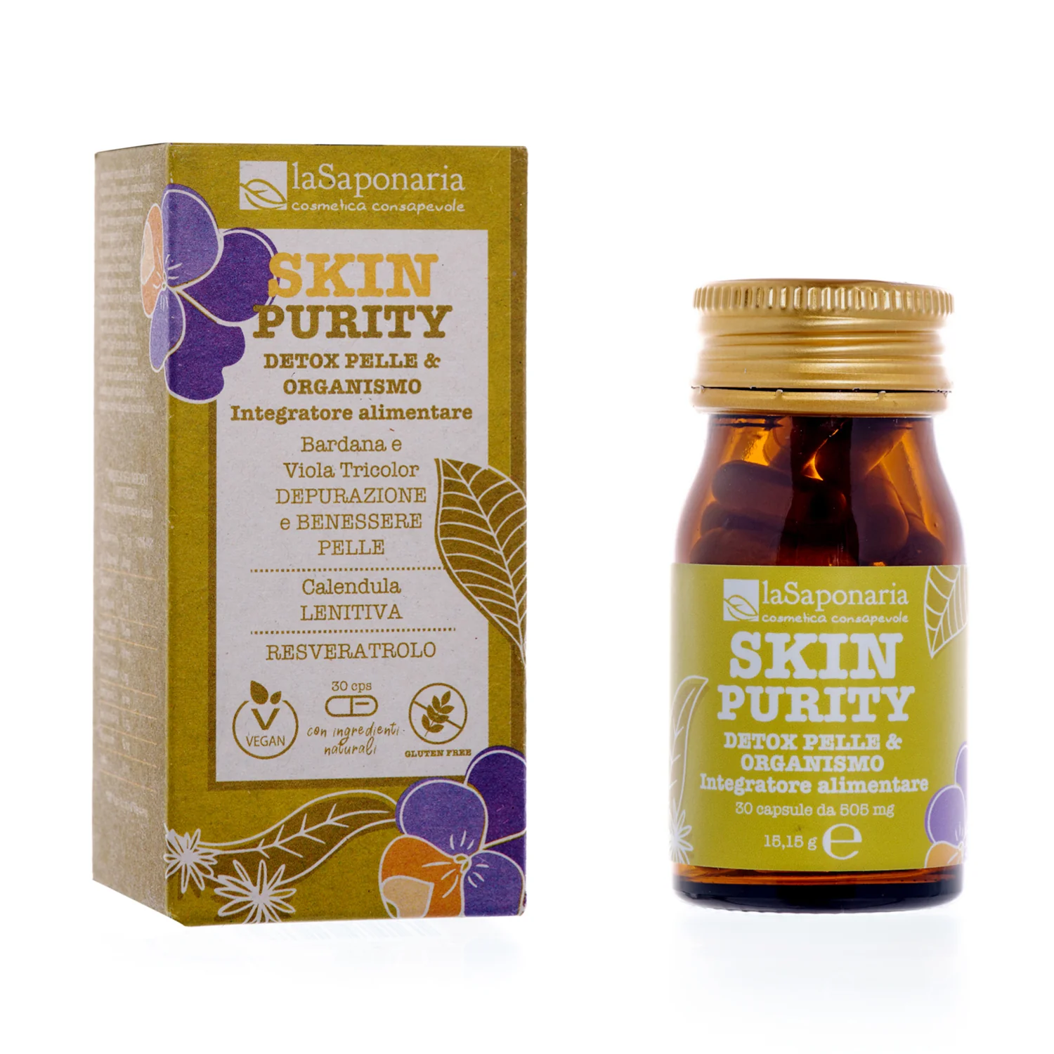 In&Out - integratori SKIN PURITY - Integratore alimentare impurità e depurazione - Integratore Corpo e Detox