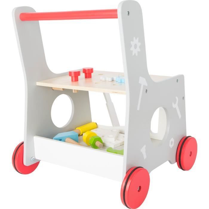 Wooden Tool Walker for Children 12 Months and Up - Unisex - White