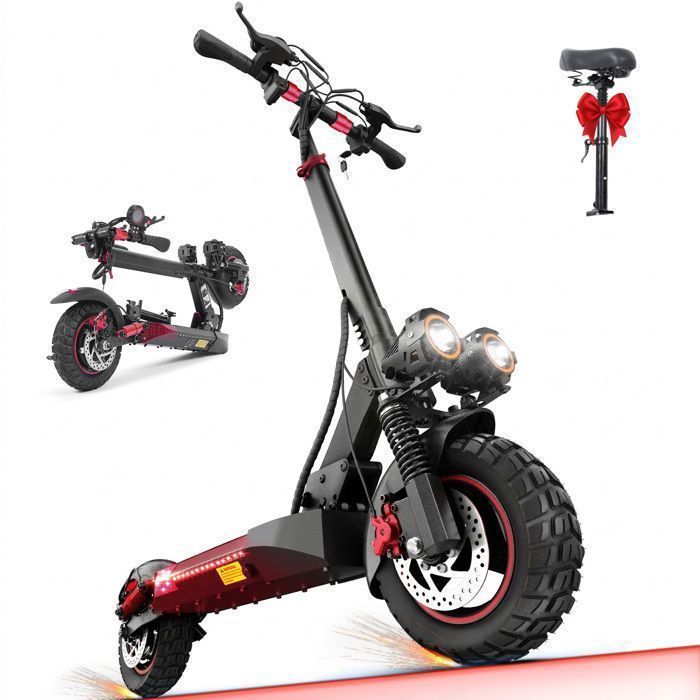 Patinete eléctrico Freeboy J01 para adultos, motor de 800 W, batería de 48 V y 15 Ah, autonomía de 40-45 km, velocidad de 45 km/h, neumáticos todoterreno de 10