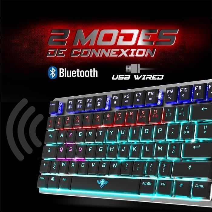 Tastiera meccanica da gioco TKL - Spirit Of Gamer - XPERT K1300 - Bluetooth - RGB - Azerty FR