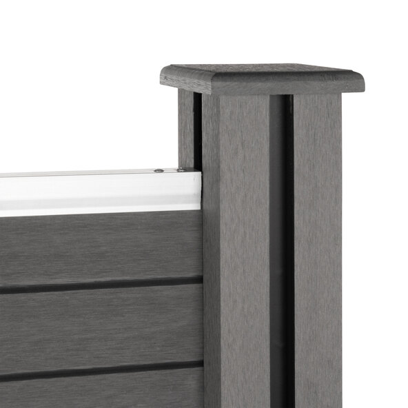 WPC privacy fence CALLADO, 2 panels & 3 posts