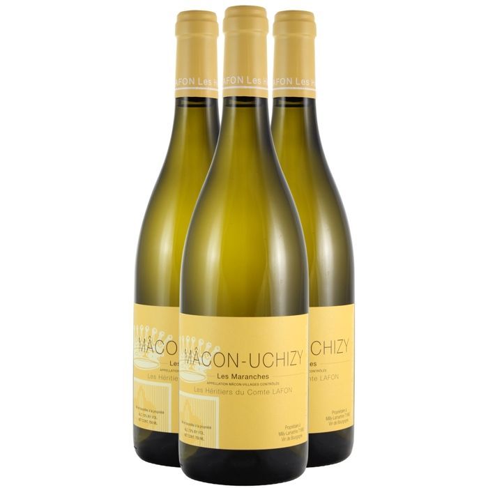 Les Héritiers du Comte Lafon Mâcon Uchizy Les Maranches 2023 - Vin Blanc de Bourgogne (3x75cl) BIO