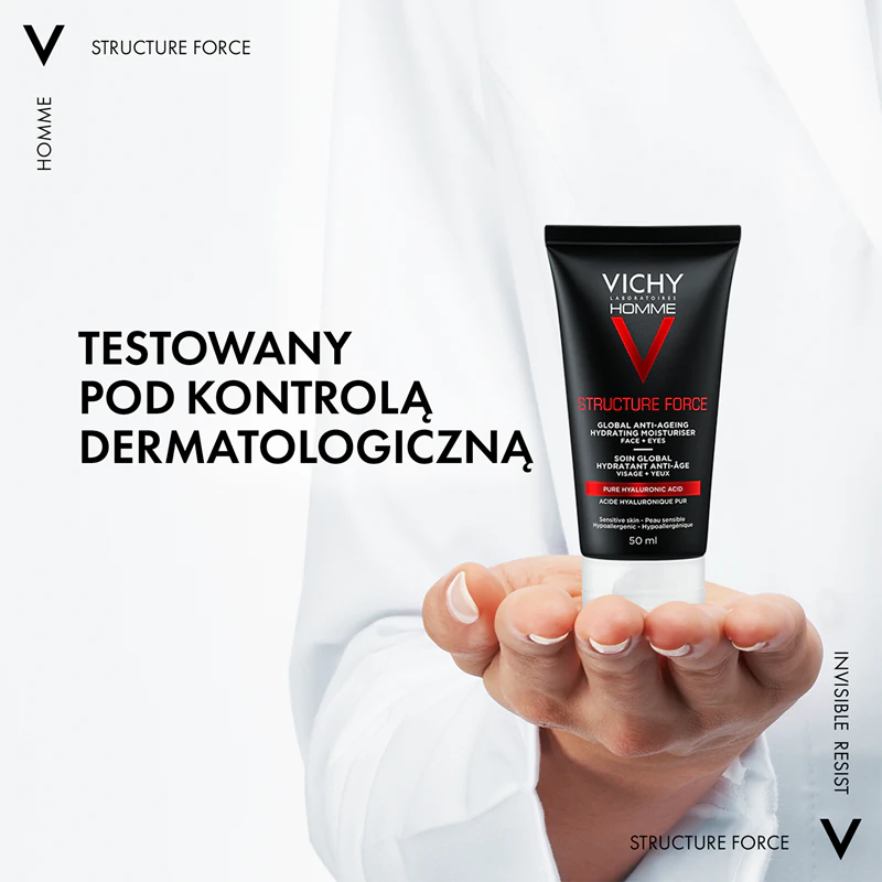 Vichy Homme Structure Force Creme Firmador Antirrugas com Ácido Hialurônico