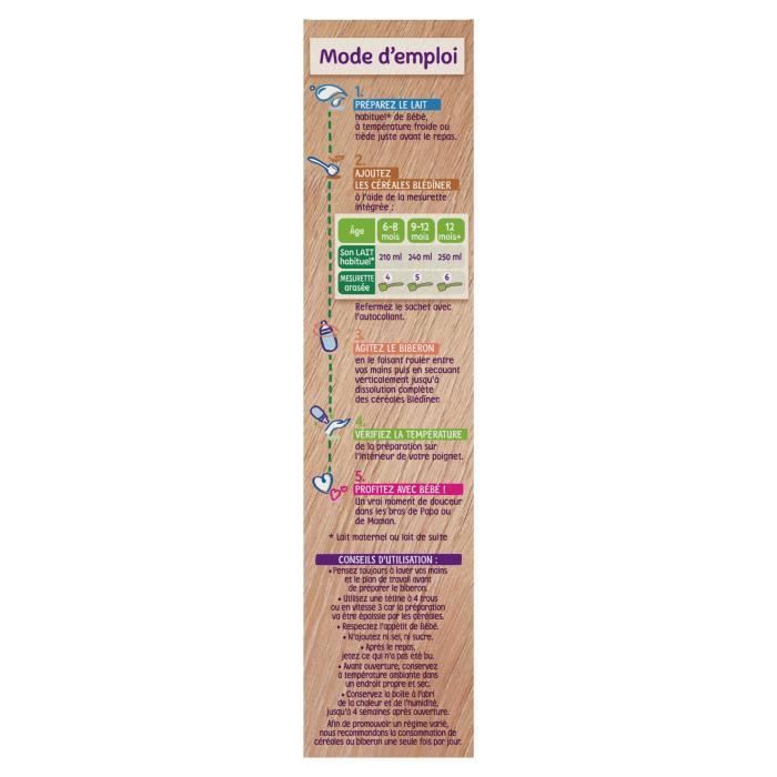 Blédina Blédiner Céréales Riz Carottes +6m 210g