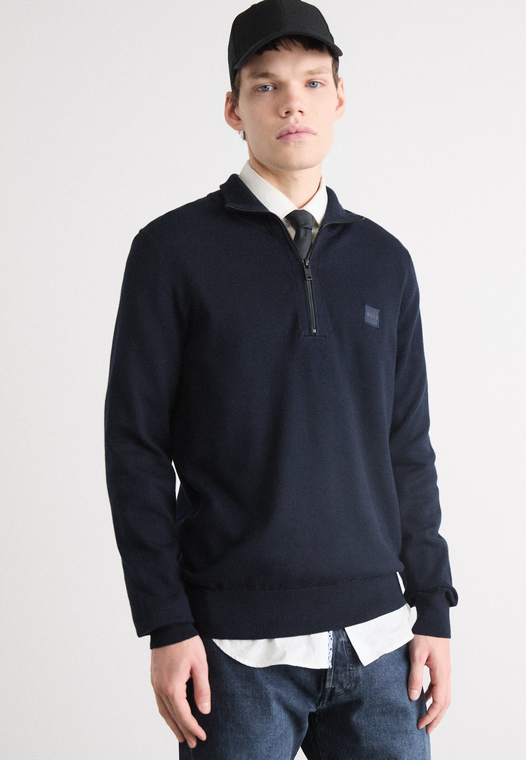 BOSS KANOBIX - Jumper - donkerblauw