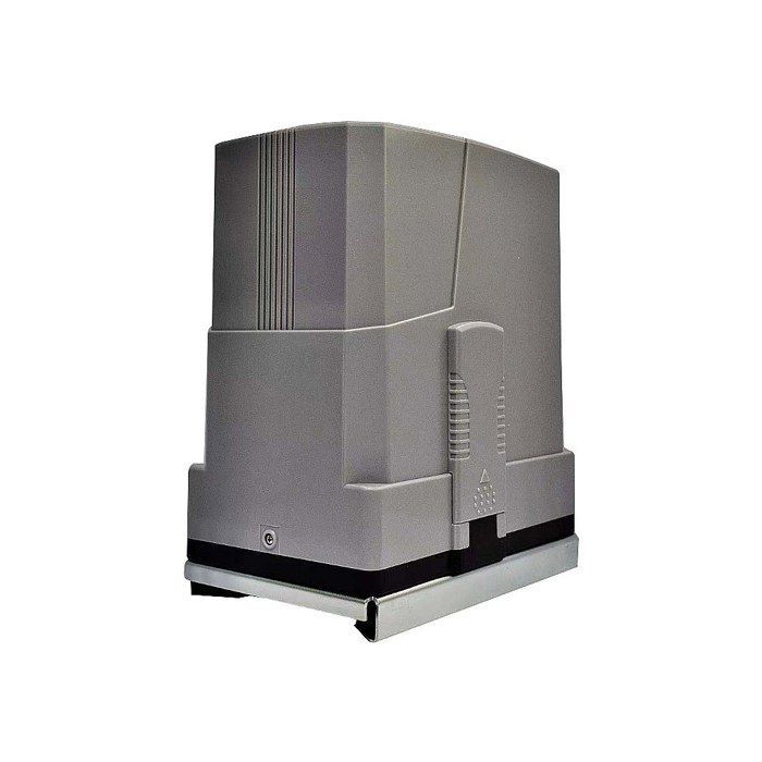 Puerta corredera eléctrica de aluminio macizo, 374 cm de ancho x 165 cm de alto, color antracita - NAZARIO