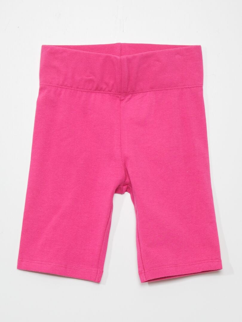 Pantalones cortos de ciclismo de algodón elástico - ROSA