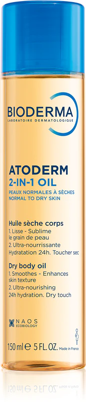 Bioderma Atoderm 2-in-1 Olie, een intensief voedende olie voor de droge huid.