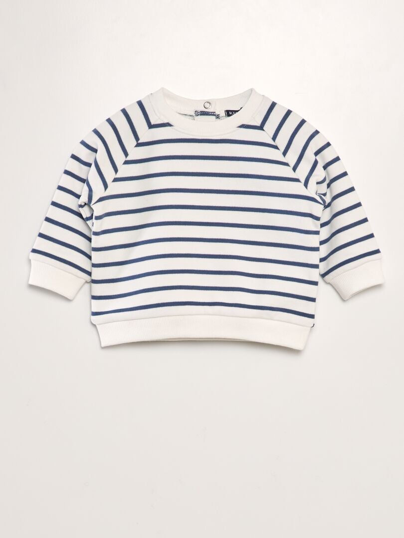 Kleurrijk katoenen sweatshirt - WIT
