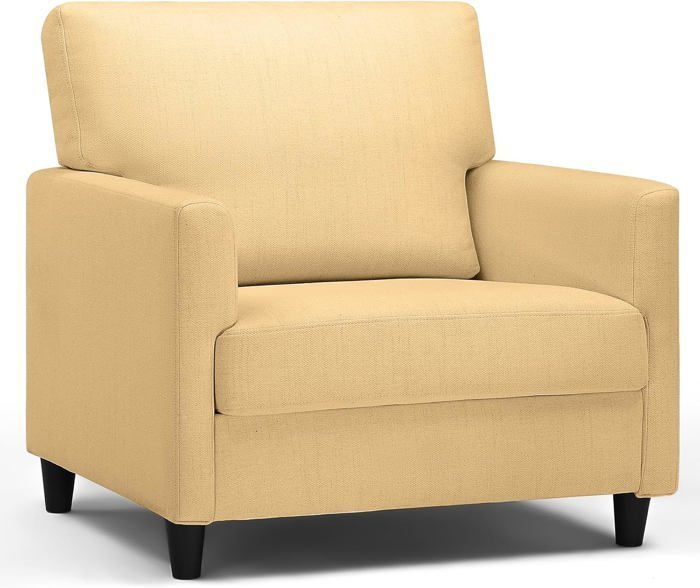 Canape de Relaxation, Fauteuil Relax,  avec Accoudoirs et Dos épais, Siège Rembourré, Salon Chambre, en Lin jaune
