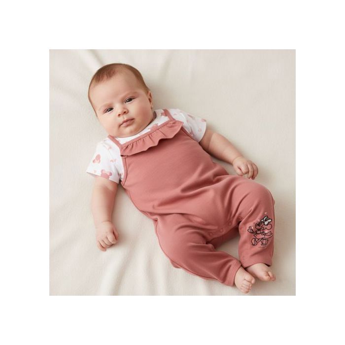 Conjunto de Minnie Mouse de Disney para bebés, suave y cómodo, de algodón, ideal para regalar. Talla 68 cm.