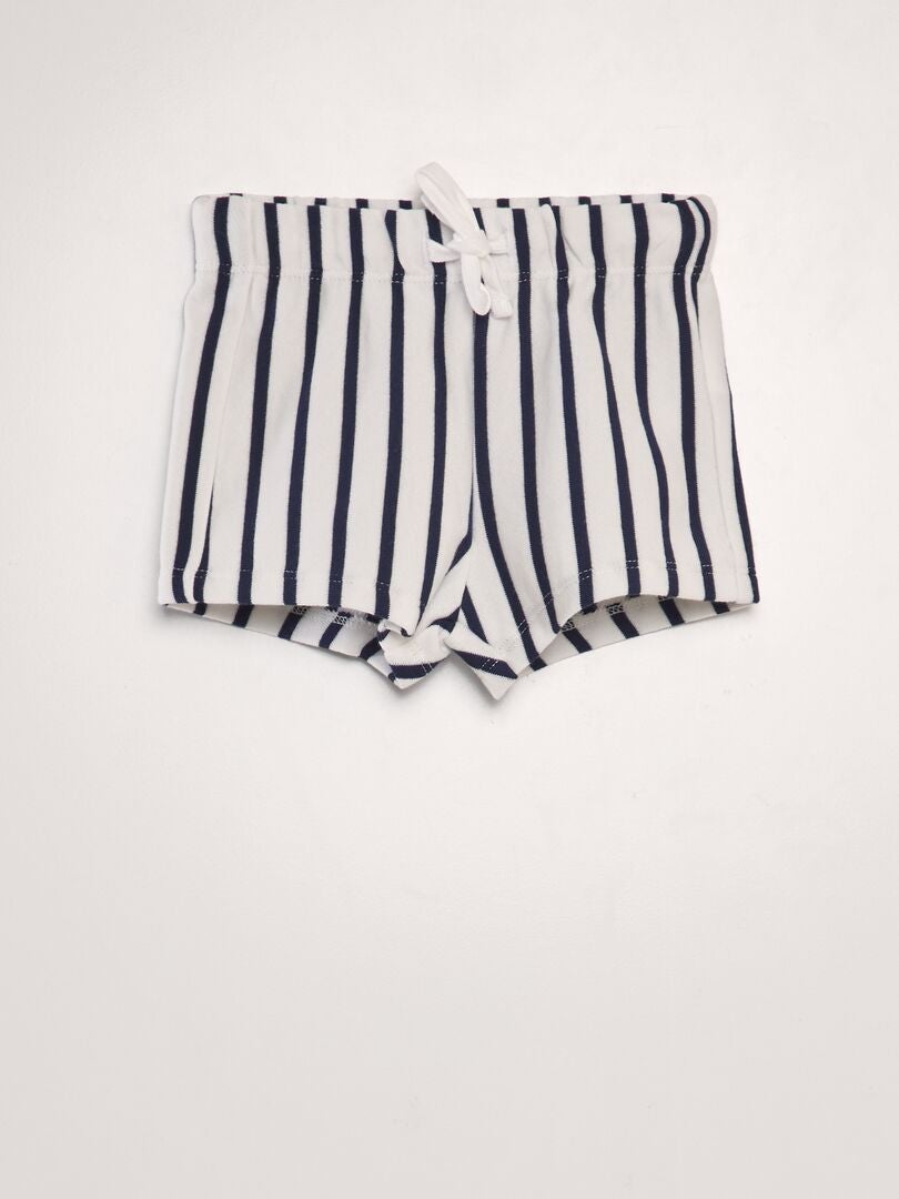 Korte pyjamaset - t-shirt + short - 2-delig - WIT