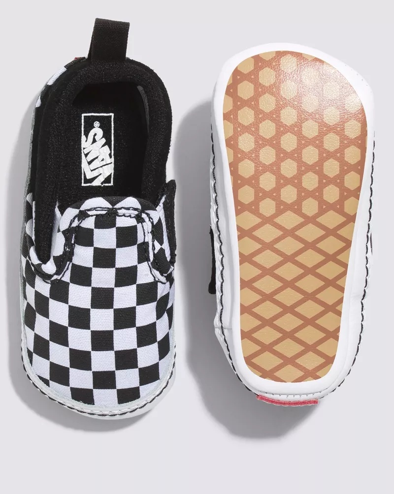 Infant Slip-On V Crib Checker Shoe